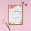 Christine Watercolour Flowers Wedding Invitations