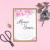 Selena Watercolour Flowers Wedding Invitations