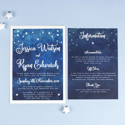 Yvaine Starry Night Sky Celestial Wedding Invitations