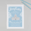 Personalised Church Christening or Baptism Invitation - Blue