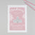 Personalised Church Christening or Baptism Invitation - Pink 