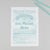 Personalised Clouds and Bunting Christening or Baptism Invitation - Green 
