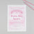 Personalised Clouds and Bunting Christening or Baptism Invitation - Pink 