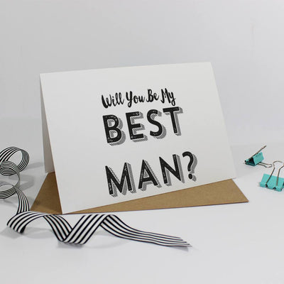 Will you be my Best Man? Retro Card