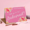 Will you be my Bridesmaid? Card 'Christine' Pink