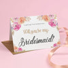 Will you be my Bridesmaid? Card Watercolour Flowers 'Viola'