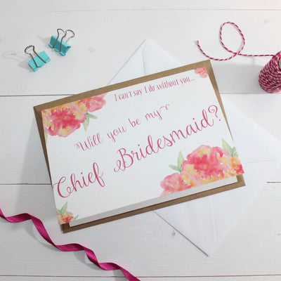 Will you be my Chief Bridesmaid? Card 'Christine'