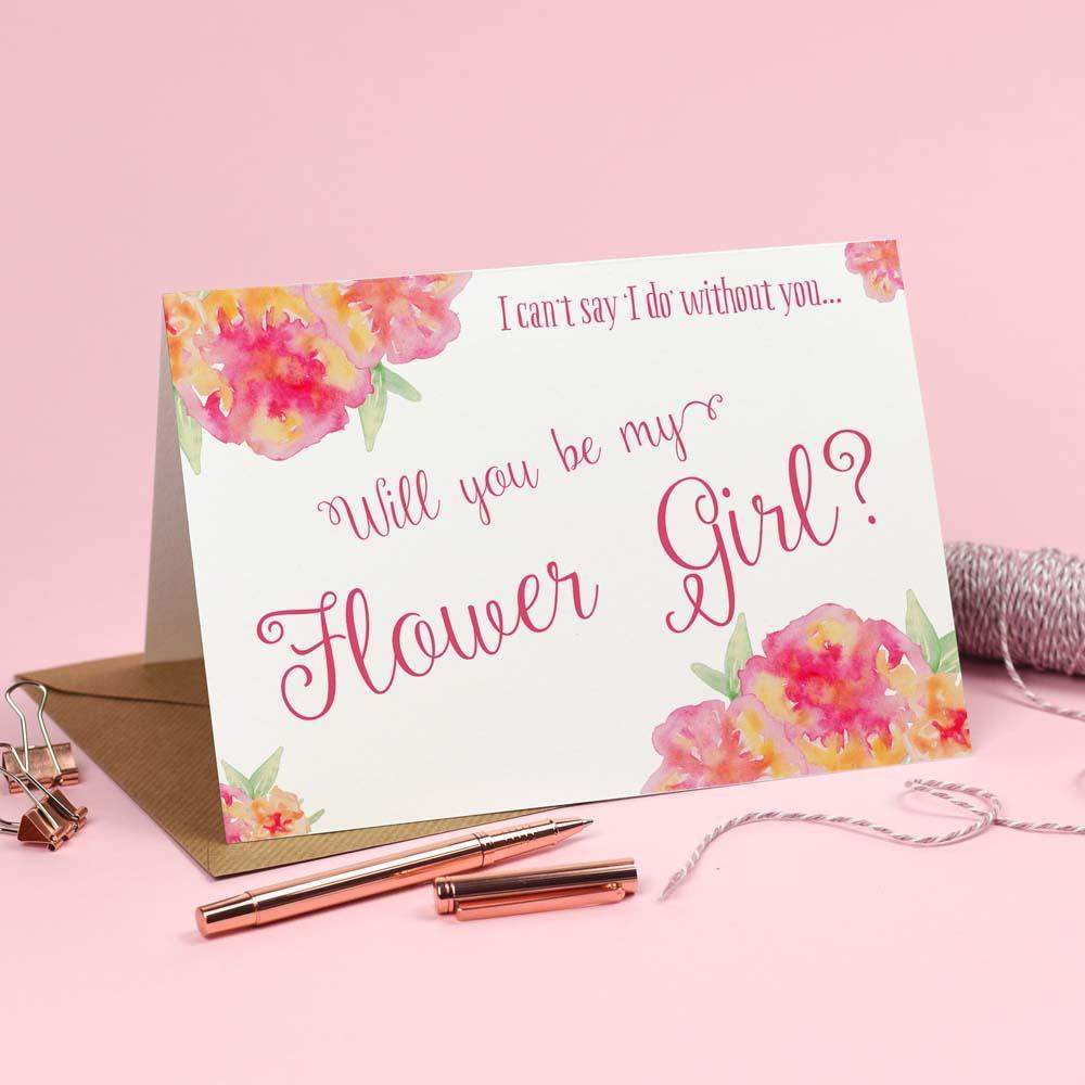 Will you be my Flower Girl? Card 'Christine' 