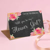 Will you be my Flower Girl? Card 'Christine' Chalkboard