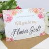 Will you be my Flower Girl? Card Watercolour Flowers 'Viola'