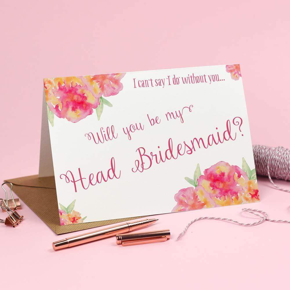 Will you be my Head Bridesmaid? Card 'Christine' 
