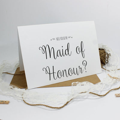 Will you be my Maid of Honour? Card