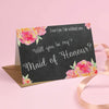 Will you be my Maid of Honour? Card 'Christine' Chalkboard