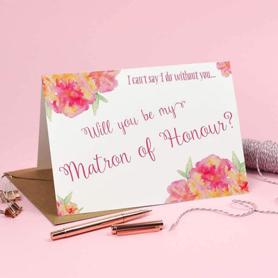 Will you be my Matron of Honour? Card 'Christine'