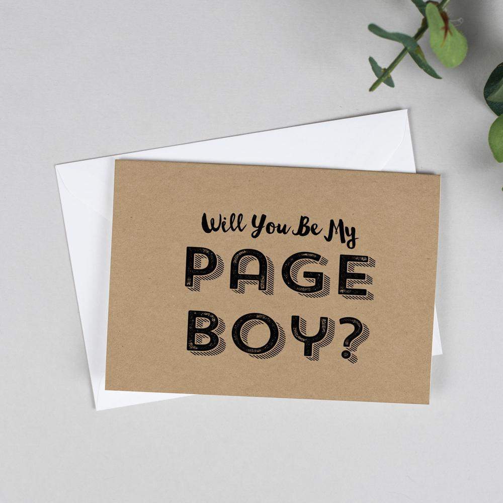 Will you be my Page Boy? Card - Retro 