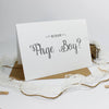 Will you be my Page Boy? Card Rustic