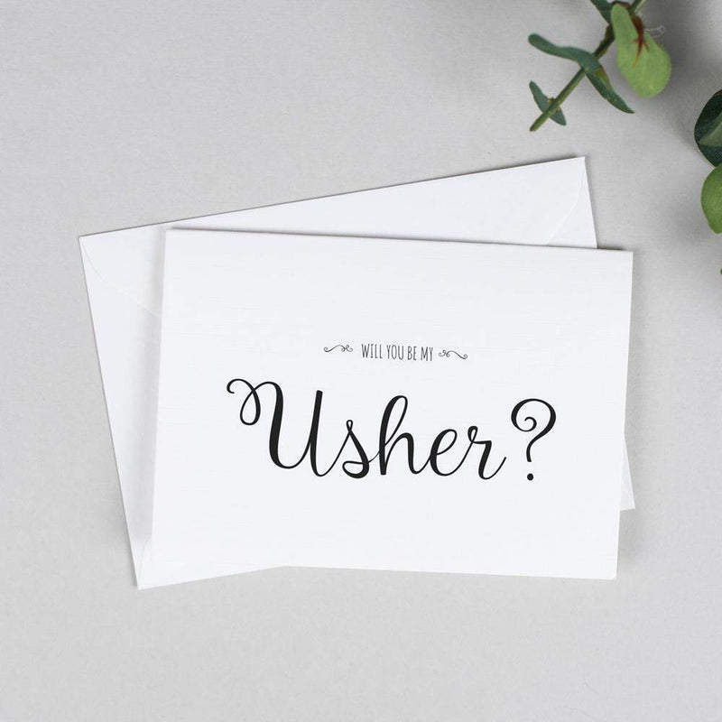 Will you be my Usher? Card Rustic 