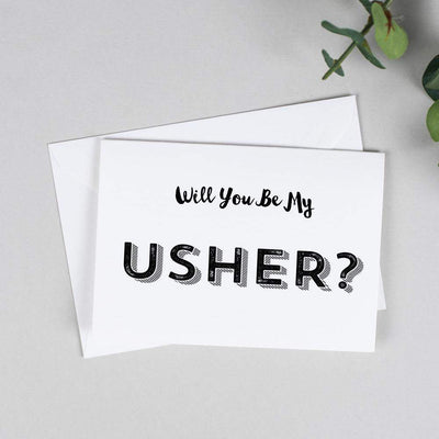 Will you be my Usher? Retro Card