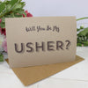 Will you be my Usher? Retro Kraft Card