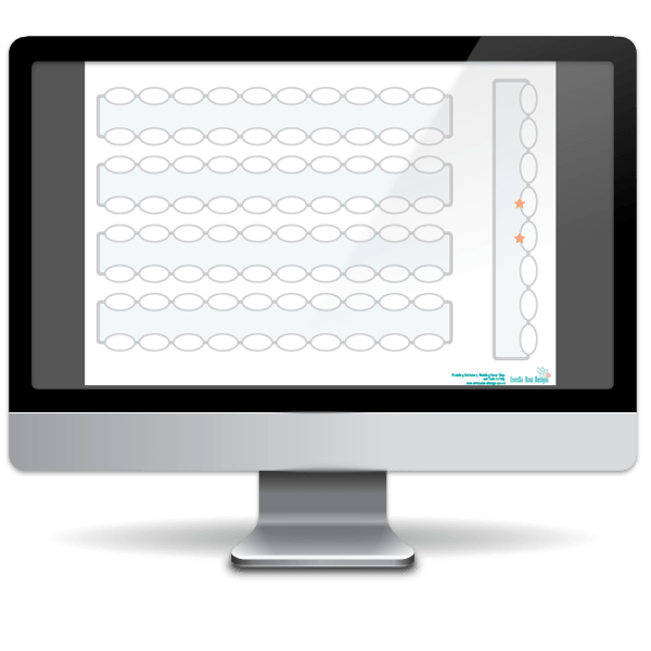 Table Seating Planner - Rectangular (Long Tables) 