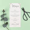 Menu - Aisling -  Watercolour Greenery Eucalyptus