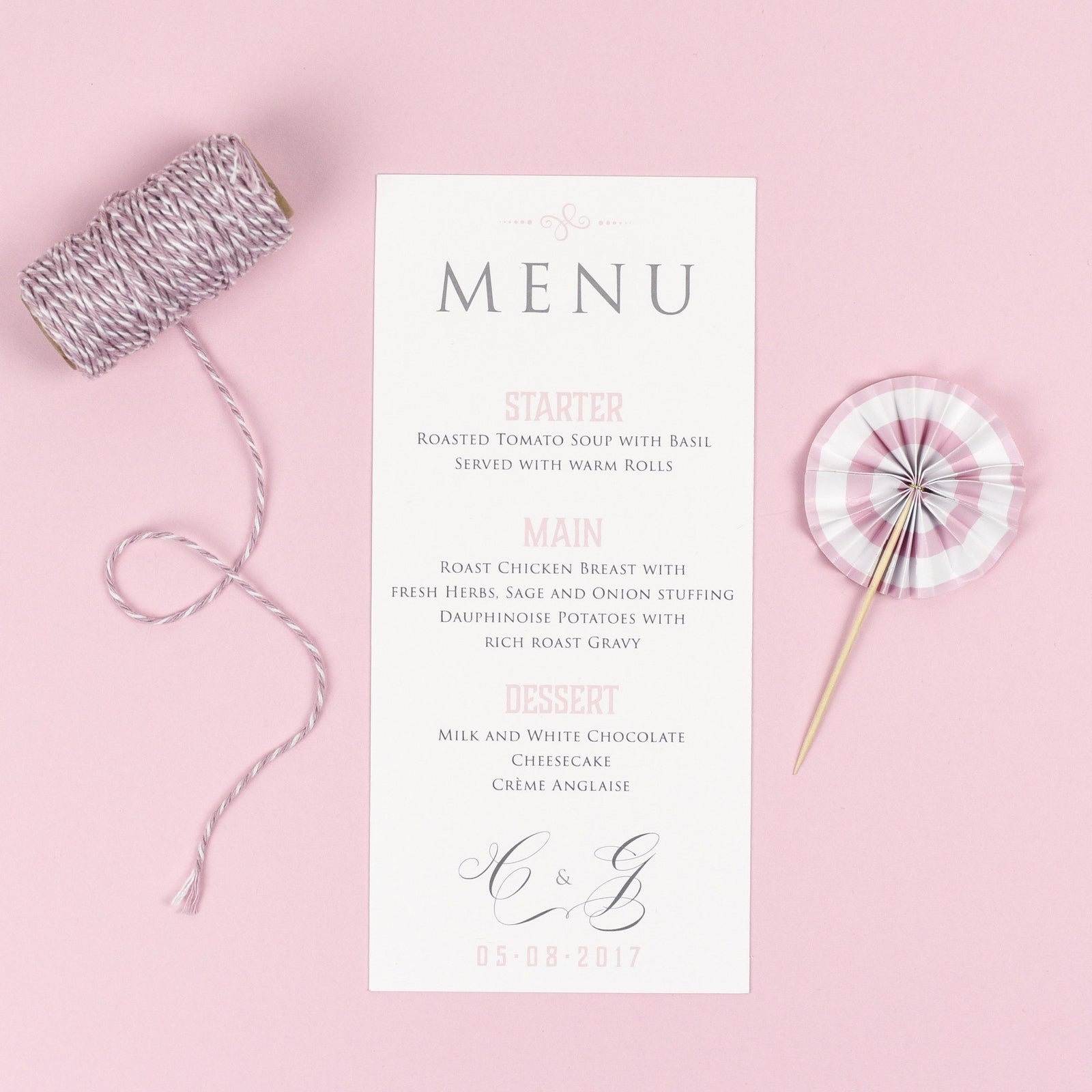 Menu - Erin - Delicate Frame 