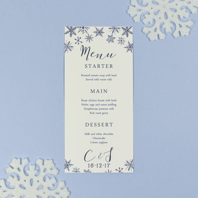 Menu - Eve - Watercolour Christmas Winter