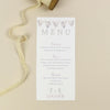 Menu - Violet - Vintage Bunting Wedding