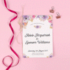 Order of Service - Viola - Vintage Watercolour Florals