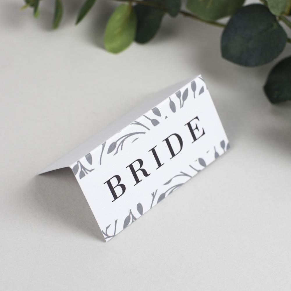 Place Card - Clare - Vine Pattern 