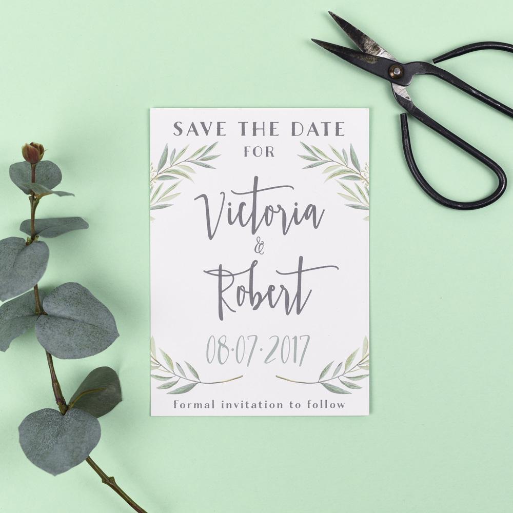 Save the Date - Aisling Greenery Eucalyptus 