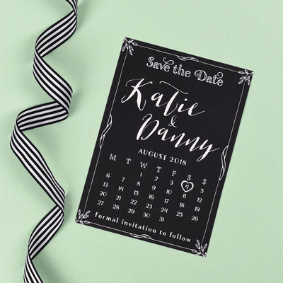 Save the Date - Alexa Monochrome Garden