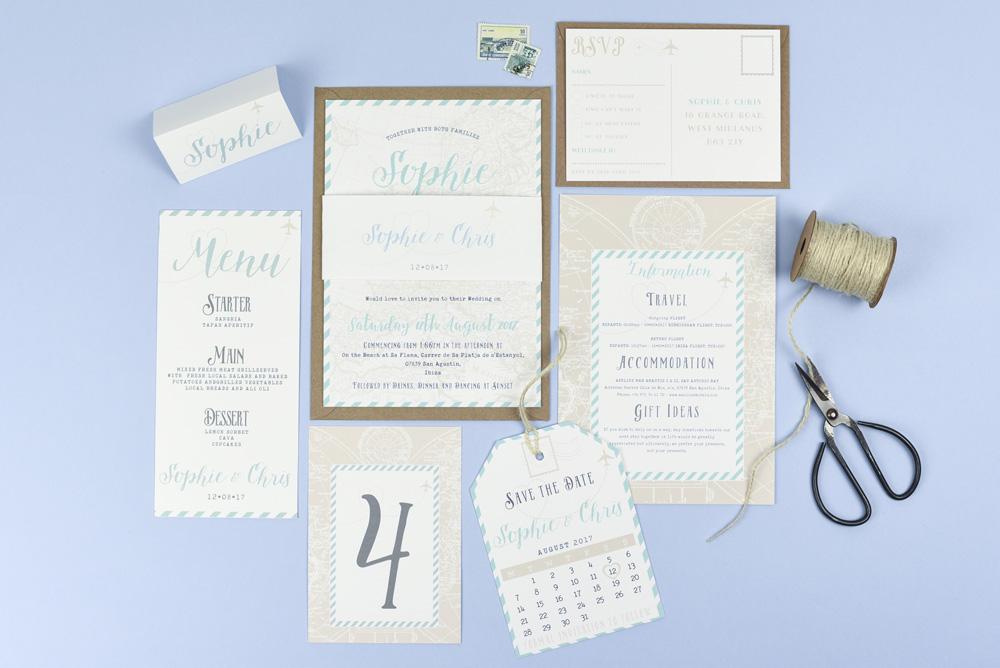 Save the Date - Athena Vintage Map Destination