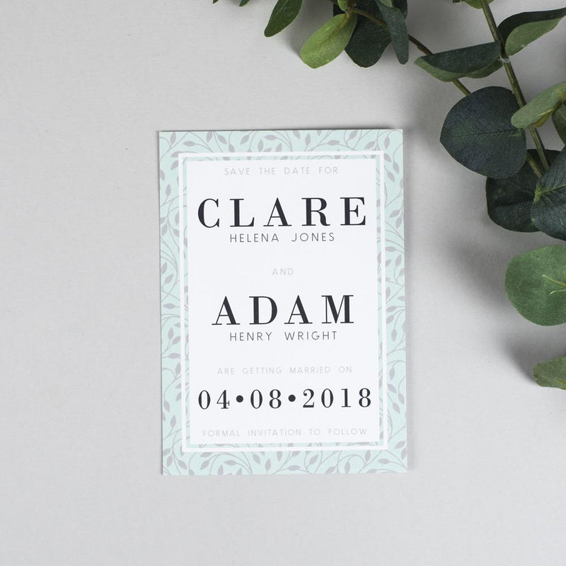 Save the Date - Clare Vine Pattern 