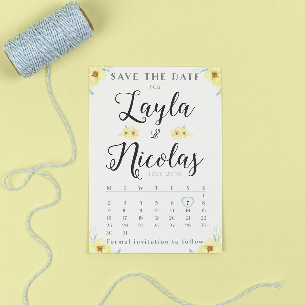 Save the Date - Layla Spring Florals 