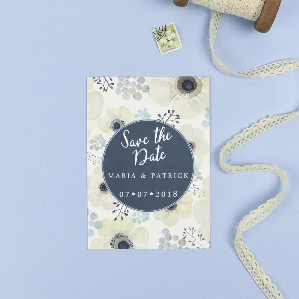 Save the Date - Maria Anemone Flowers 