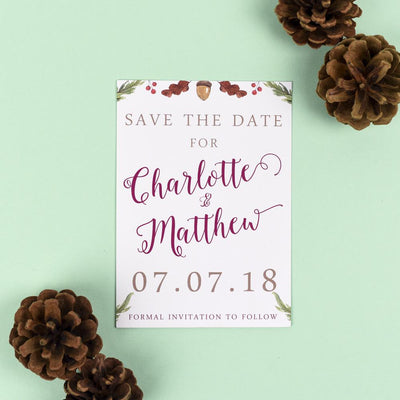 Save the Date - Octavia Autumnal Wedding