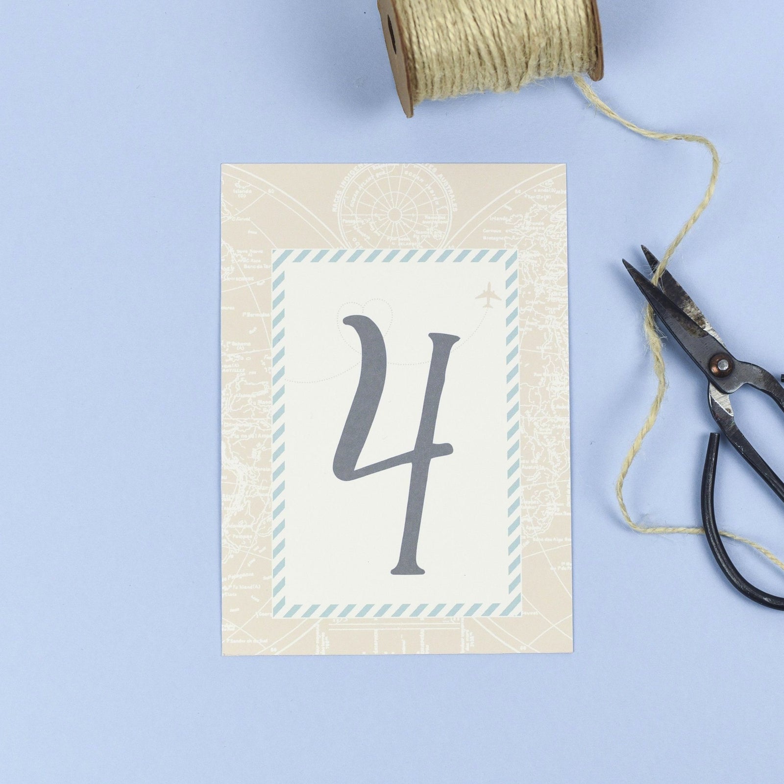 Table Names or Numbers - Athena - Vintage Map Destination 