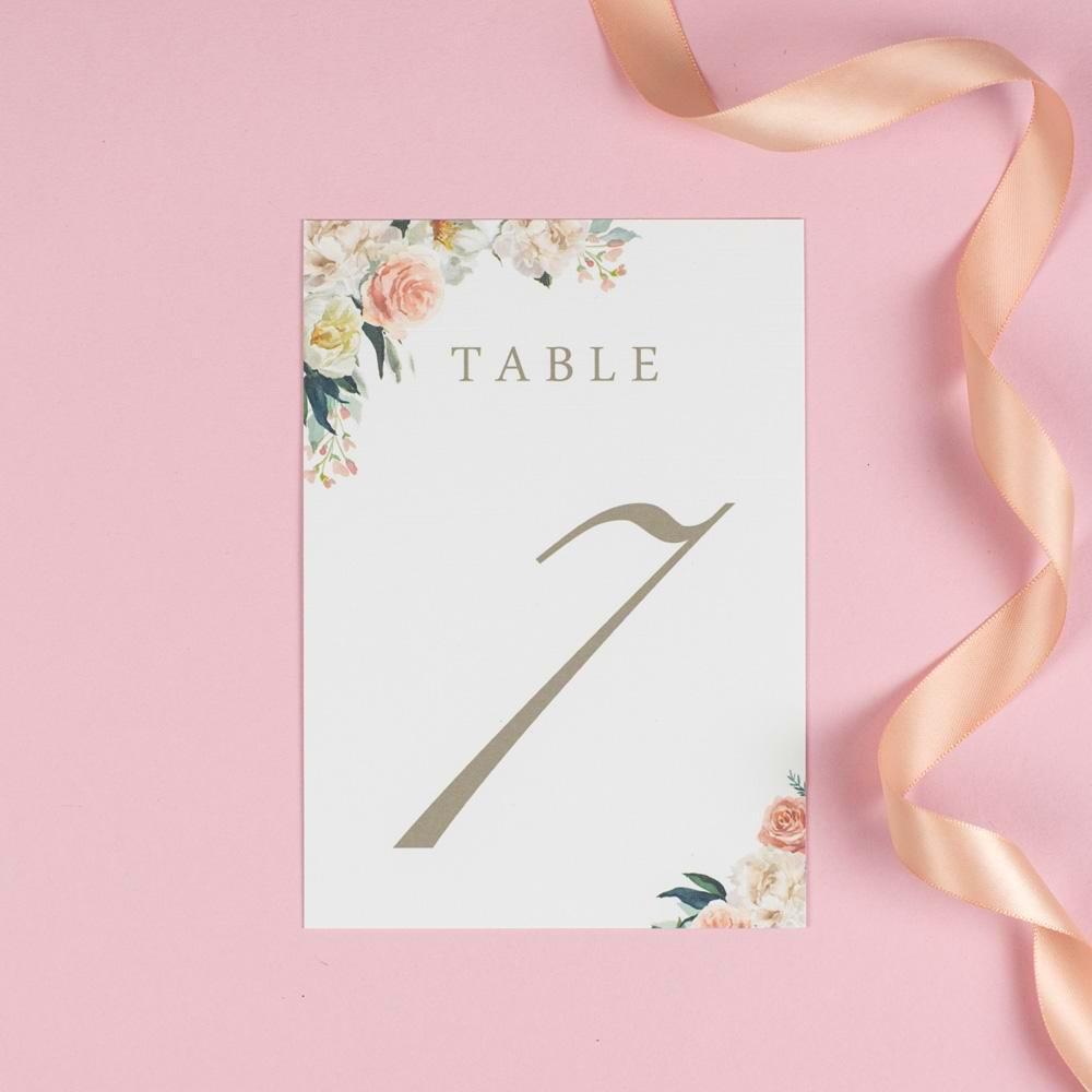 Table Names or Numbers - Charlotte - Watercolour Flowers Wedding 