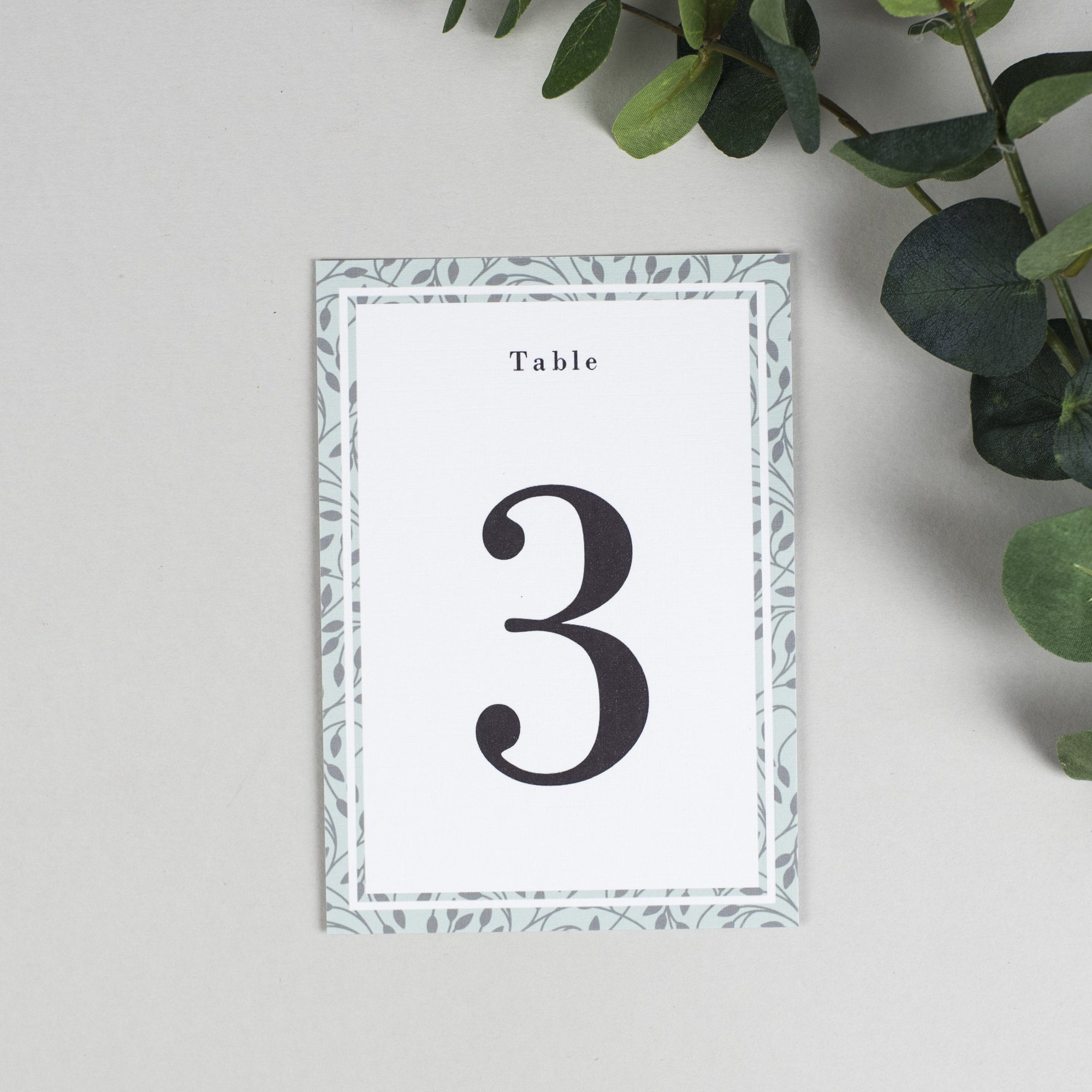 Table Names or Numbers - Clare - Vine 