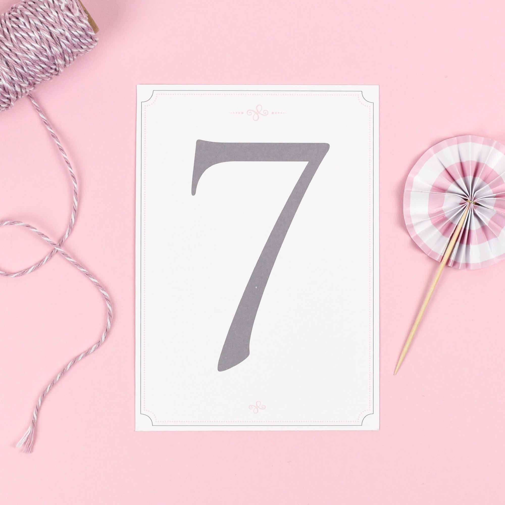 Table Names or Numbers - Erin - Delicate Frame 
