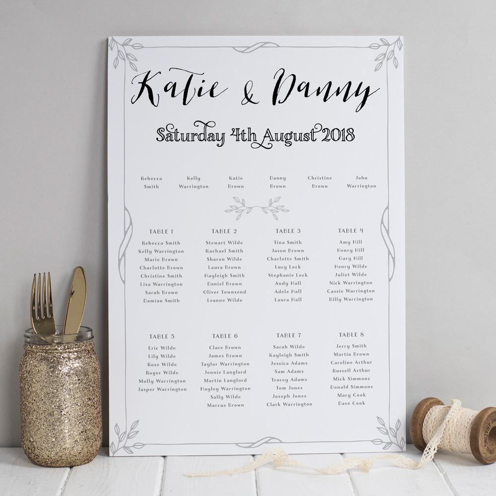 Table Plan - Alexa Monochrome Silhouette 