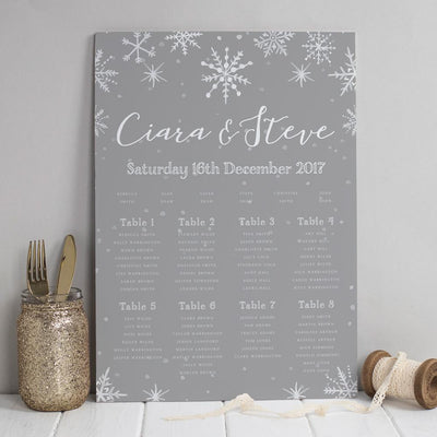 Table Plan - Eve Christmas Snowflakes