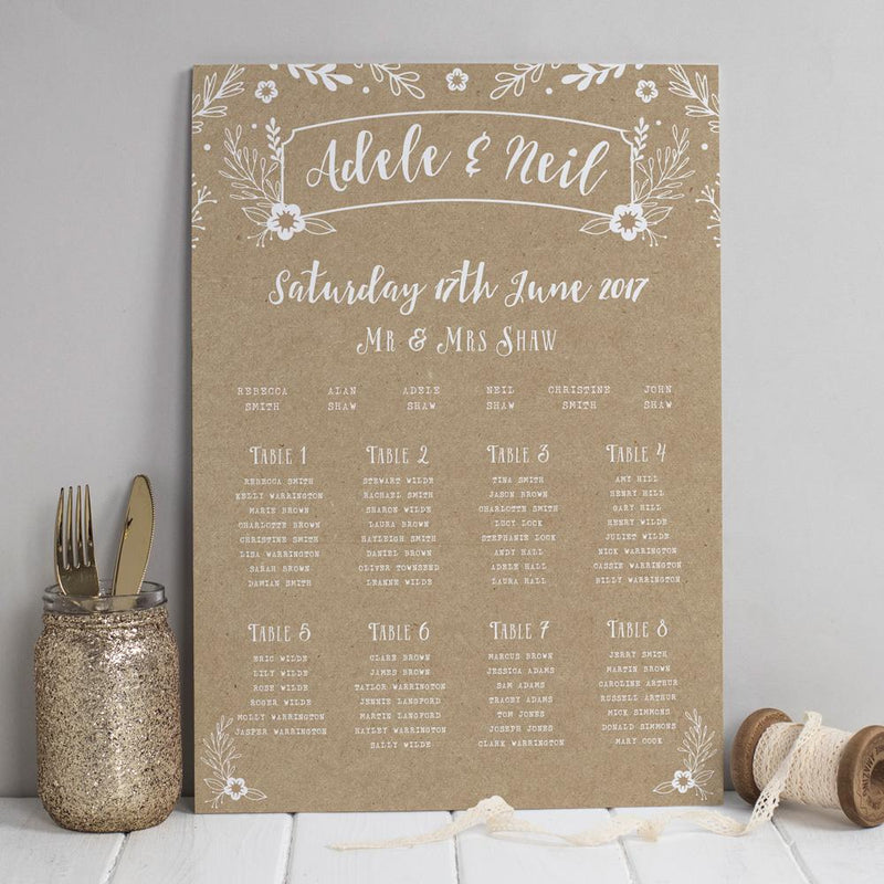 Table Plan - Willow Rustic Wreath 