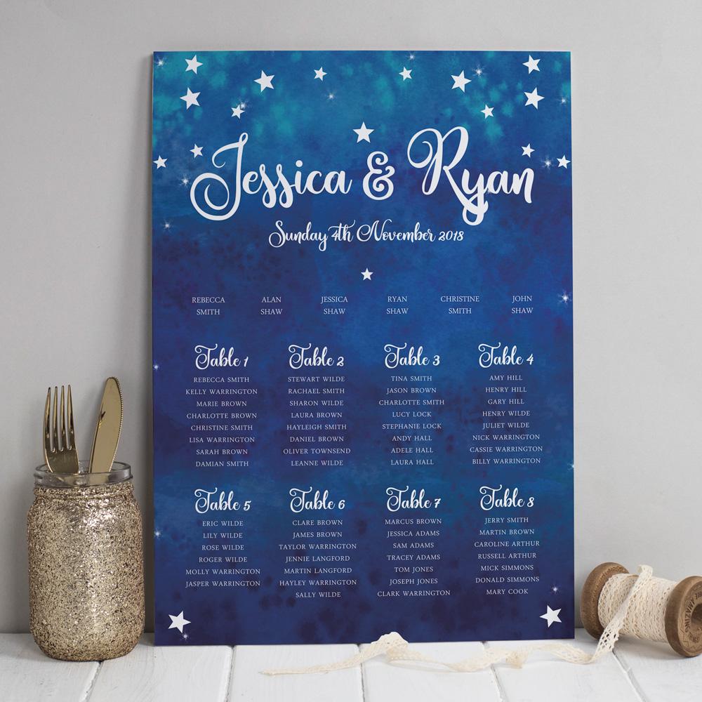 Table Plan -  Yvaine Starry Night Sky 