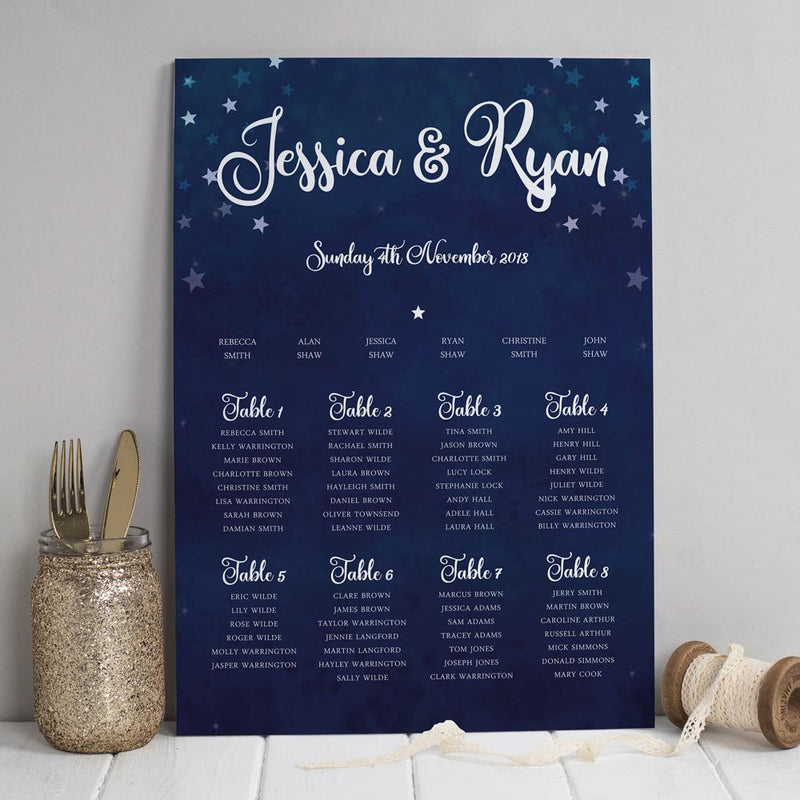 Table Plan -  Yvaine Starry Night Sky 