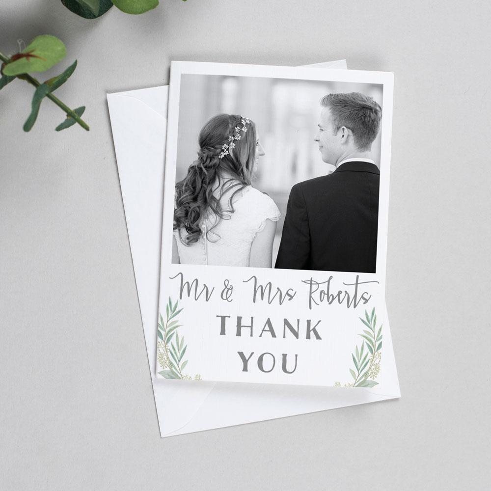 Photo Thank You Cards - Aisling - Eucalyptus Wreath 