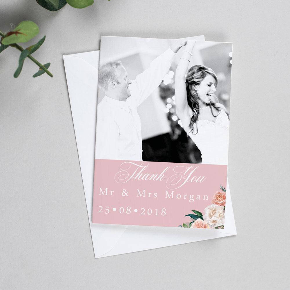 Photo Thank You Cards - Charlotte - Vintage Watercolour Flowers 