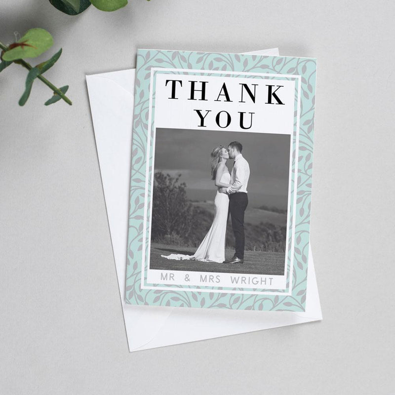 Photo Thank You Cards - Clare - Vine Pattern 