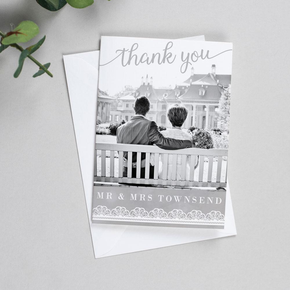 Photo Thank You Cards - Molly - Watercolour Lace 